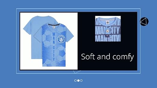 Pyjama Officiel Manchester City - Garçon 4-12 Ans - Haut Manches Longues & Pantalon Coton Polyester Confort