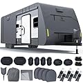 Fonzier Extra Thick 6 Layers Travel Trailer RV Cover, Anti-UV, Weatherproof, Rip-Stop, Utility RV Cover for 18'1"-20'