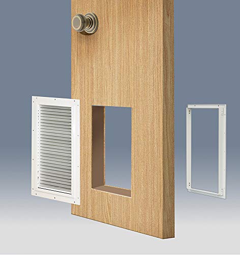 Armor Flex Air Tight Aluminum Frame Pet Doors By High Tech Pet - Dog Door Or Cat Door For Door Installation - Magnetic Latching Closure - Large Dog Doors - Pet Opening: 10.5" X 21" - Af2-L #TOP1