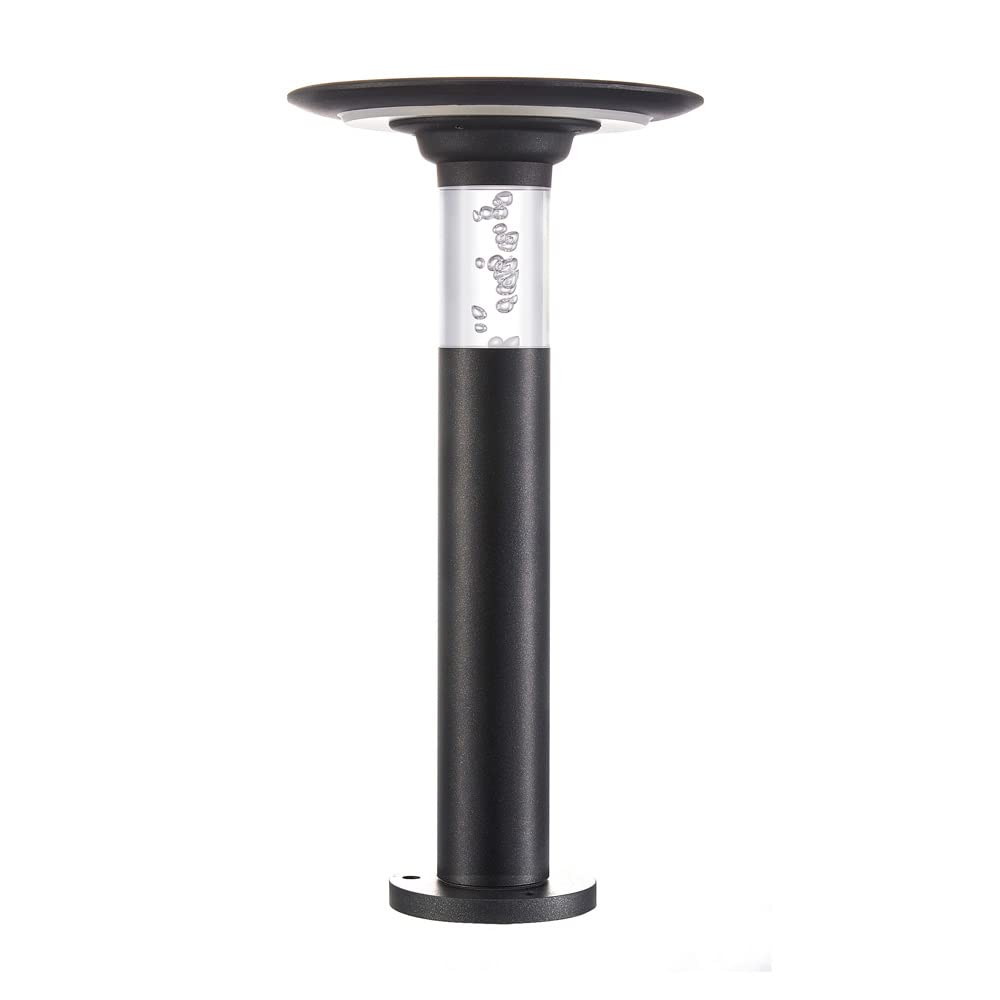 Arnusa LED Solar Sockelleuchte Pollerleuchte Wegeleuchte Gartenleuchte Bubble 55cm moderne Gartenlampe Aluminium Premium Power Solarleuchte Duo Color Warm und Kaltweiß einstellbar