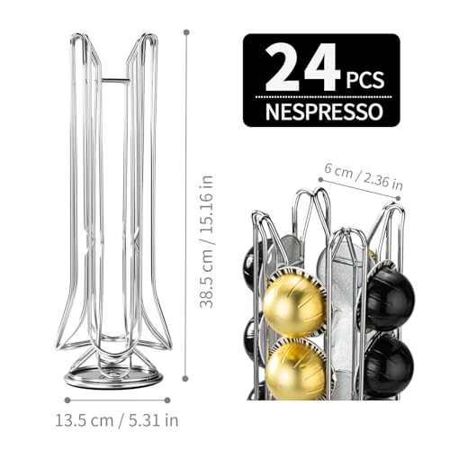 Support de dosettes de café métallique et distributeur rotatif Nespresso Vertuo - 7