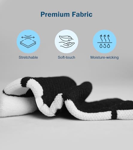 Youth Thick Basketball Socks for Boys - Cushioned Sports Compression Sock for Active Kids, Fits Ages 6-124