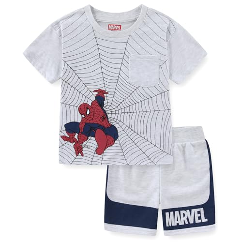 Image of Marvel Spider-Man Boys Short Sleeve T-Shirt and Shorts Set for Big Kids