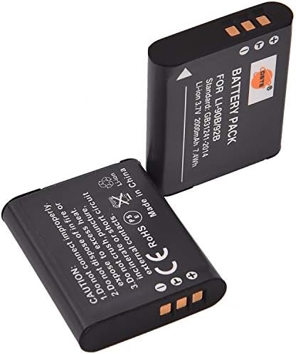 Newmowa Li-90B Battery (2 Pack) And Dual USB Charger Kit For Olympus Li-90B, Li-92B And Olympus - Foto 3