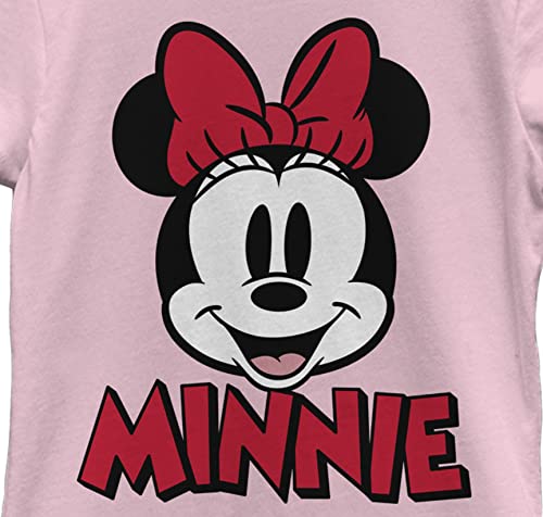 Disney Characters Minnie Chenille Patch Girl's Solid Crew Tee2