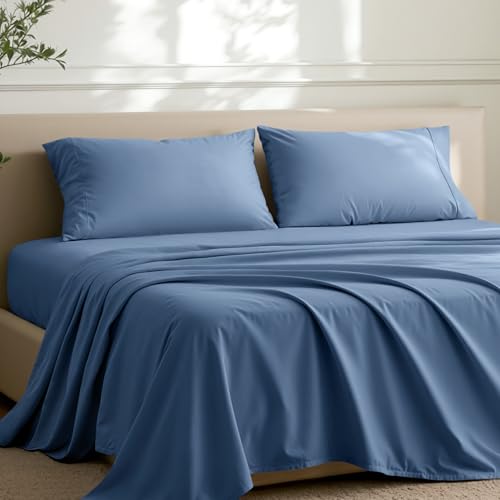 Image of Bare Home Microfiber Pillow Cases - Standard Size Set of 2 - Cooling Pillowcases - Double Brushed - Easy Care - Envelope Closure (Standard Pillowcase Set of 2, Coronet Blue)