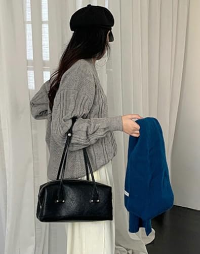 Trendy Vegan Leather Shoulder Tote Bag for Women Large Working Shopping Handbags Casual Ladies Top Handle Satchels3