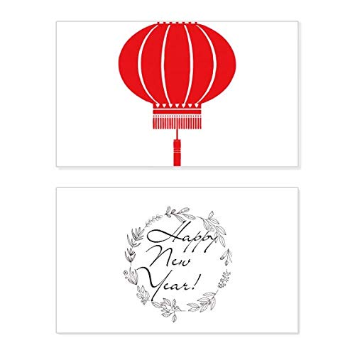 Tarjeta de Año Nuevo Chino de alta calidad con farol rojo tradicional