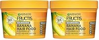 Garnier Fructis, 3-in-1 Hair Mask, Hydrating & Softening, Hair Food Banana, 390ml (Pack of 2)
