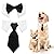 2 Pcs Cat and Dog Bow Tie Collar Set Tuxedo Collar Black Cat Collar Cute Tuxedo Costume for Small Dogs and Cats Kitten Collar Suit for Pet Party