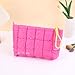 Beayuva Puffer Quilted Makeup Bag Travel Cosmetic Bag Portable Puffy Checkered Toiletry Pouch Skincare Organizer Purse Pencil Case (Hot Pink)