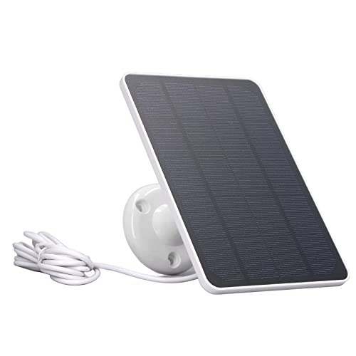 Image of Solar Panel Kit, Solar Panel 10W 6.2V Battery Charger Type C Output Camera Charging Solar Panel Panel Solar with 1 Pcs Installation Base 4 Pcs Screw for Security Camera