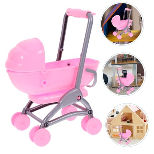 SUPVOX Mini Puppenwagen für Realistischer Puppenstuben Zubehör für Jährige Leicht und Langlebig Fördert die Eltern Junge Mädchen Beziehung für Kreative Rollenspiele – Bild 5