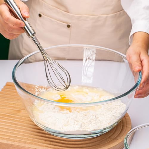 Bowl de vidrio grande 4.7QT con tapa miniatura 7