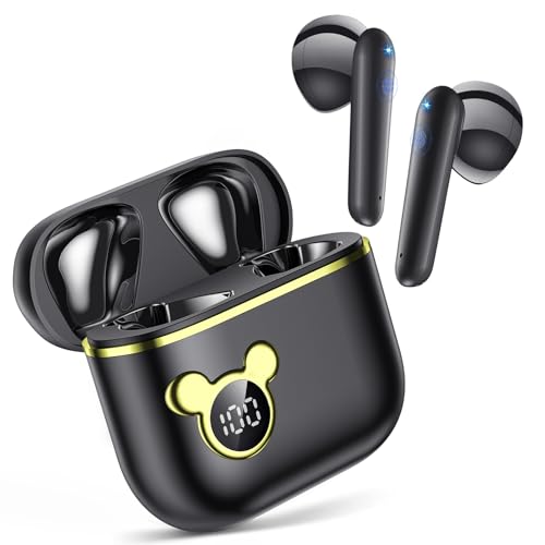 Wireless Earbuds 2025 Sport Bluetooth Headphones Stereo Earphones with ENC Mic Wireless Earphones In Ear Earbuds with Dual LED Display, 48H Playtime, Running Headphones IP7 Waterproof, Elegant Black