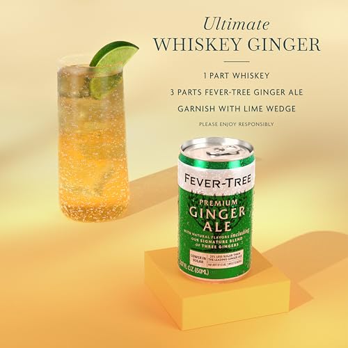 Image of Fever-Tree Ginger Ale - Premium Mixer for Cocktails and Mocktails, 5.07 fl oz Cans, Pack of 8 - Naturally Sourced, Non-GMO