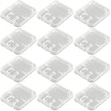 ZIOYANE 12 fundas para tarjetas SD, funda de plástico transparente universal para almacenamiento de tarjetas SD y funda para tarjetas de memoria para organizador de tarjetas de memoria