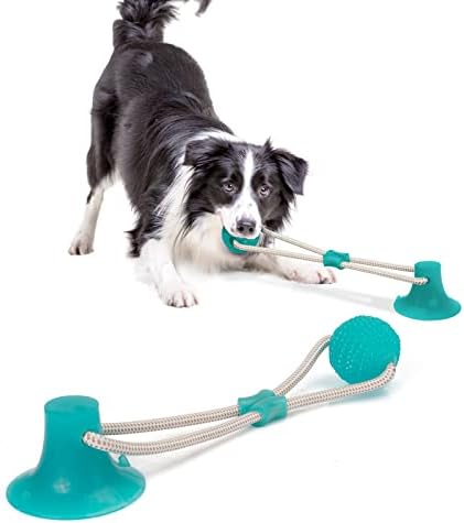 UNISE Dog Toys, Dog Chew Toys with Suction Cup, Dog Toys for Aggressive Chewers, Dog Rope Toys Tug of War, Puppy Chew Toys for Teething, Indestructible Dog Toys, Dog Toys for Large Medium Small Dogs