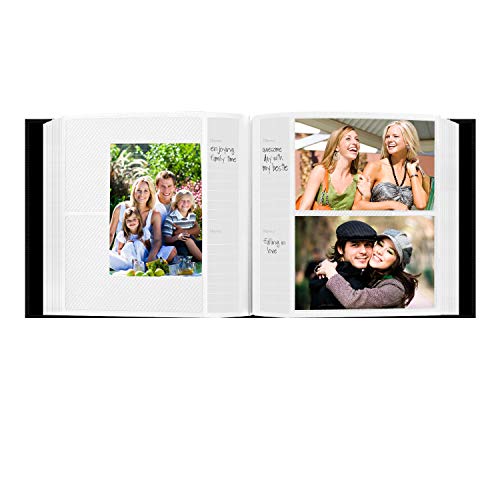 Fabric Frame Cover Photo Album 200 Pockets Hold 4x6 Photos, Deep Black - Image 5