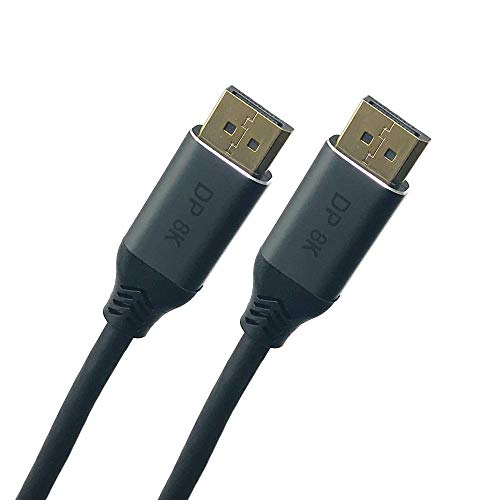 MMNNE DisplayPort Cable Ultra HD 8K 4K Copper Cord DP 1.4 8K@60Hz 4K@144Hz High Speed 32.4Gbps HDP, HDCP for PC, Laptop, HDTV, DP to DP Cable (6.6Feet)