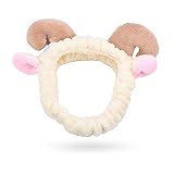 1 unidad de bandas elásticas para el pelo grandes orejas de animales spa diadema de maquillaje elástico bandas de pelo antideslizantes lavado cara
