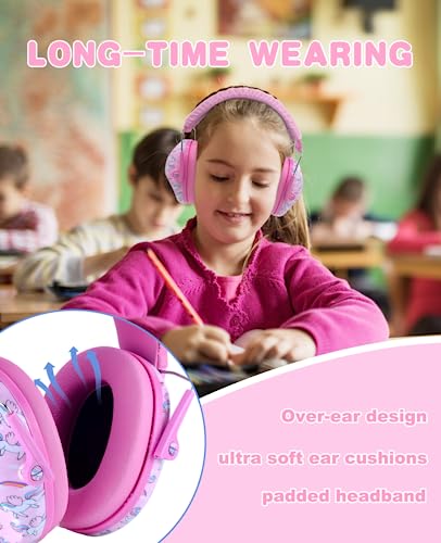 PROHEAR 032 Kids Ear Protection - Noise Cancelling Headphones Ear Muffs for Autism, Toddlers, Children - Pink - Image 5