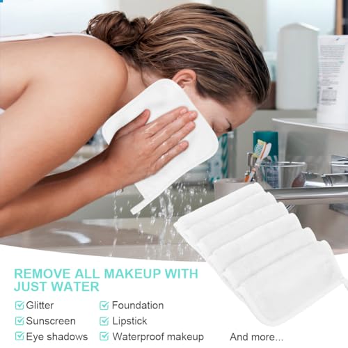URAQT 6 Pack Face Cloths Make Up Remover - Image 4