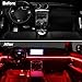 EL Wire Interior Car LED Strip Lights, USB Neon Glowing Strobing Electroluminescent Wire Lights with 6mm Sewing Edge, Ambient Lighting Kits for Cars Garden Decorations (5M/16.5FT, Red)