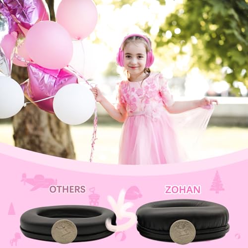 Image of ZOHAN Kids Ear Protection 2 Pack, 25dB NRR Noise Cancelling Headphones for Kids, with Pillowy Pads, for Monster Truck, School, Autism, Sensory, Fireworks, Concerts, Events (Pink+Pink)