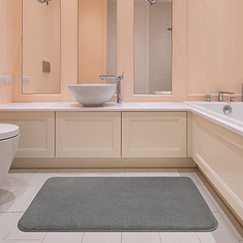image for American Soft Linen 21x32 Fluffy Foamed Slip Reducer Bath Rug, Machine