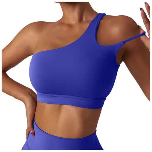 Crop top yoga asymétrique sexy gym pour l'entraînement