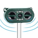 Solar Ultrasonic in Repellent Defender Rat, Squirrel, Deer, Raccoon, Skunk, Rabbit, Mole, Dog, Cat,