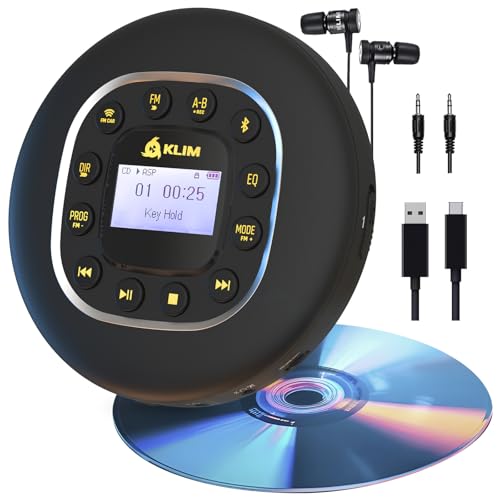 KLIM Journey+ Portable CD Player with Bluetooth