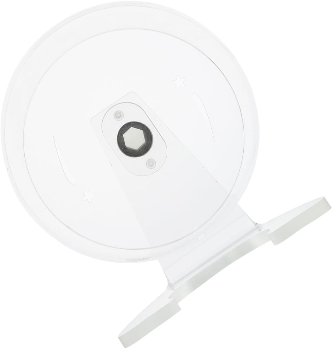 GANAZONO Transparent Silent Hamster Wheel with Stand Small Animal Exercise Spinner for Gerbils Mice and Small Pets Easy Installation Clear View for Observing Pet Activities