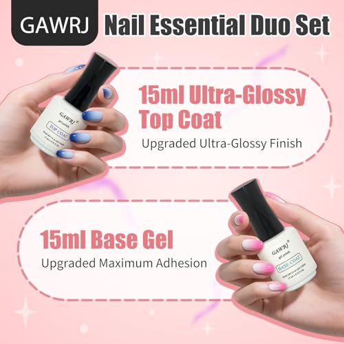 Set 4 Piezas Gel Base y Top Coat 15ml miniatura 2