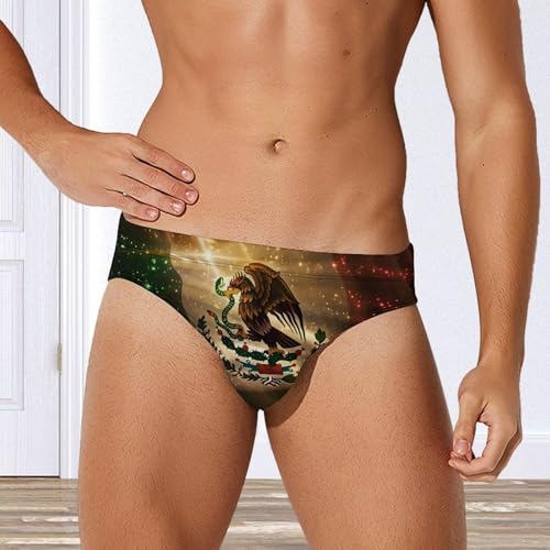 Mexican Flag Light Rays Novelty Men's Brief Swimwear Pants Swimming Trunks Beach Shorts Underwear4