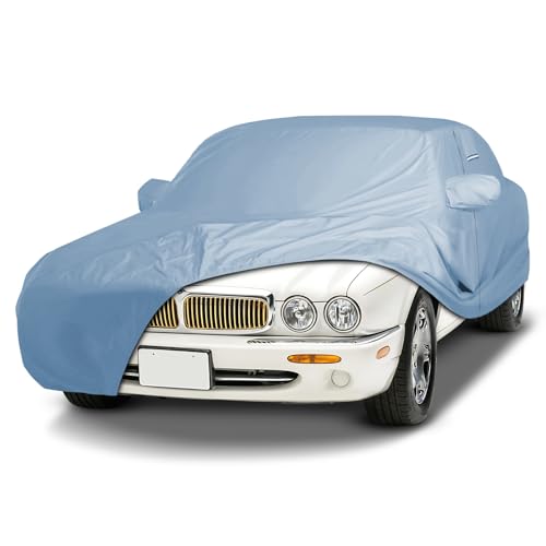 Image of iCarCover Premium Car Cover for 1979-2009 Jaguar XJ-Series Vanden Plas Heavy Duty Waterproof All-Weather Automobiles Custom Fit Indoor Outdoor UV Snow Protection Covers with Straps and Bag