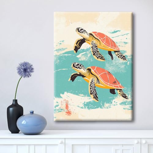 Framed Tortoise Canvas Wall Art