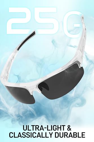 Image of SIPLION Polarized Sunglasses Men Sports: UV400 Protection Anti-Slip Wrap-Around TR90 Frame for Driving Fishing Golf Running