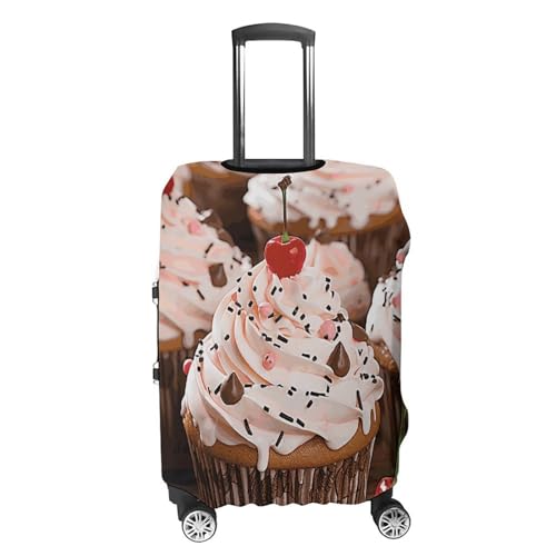 Cupcake And Muffin Travel Luggage Cover Anti-scratch Suitcase Cover Elastic Suitcase Protective Cover Fits 19-32 Inch Luggage M4
