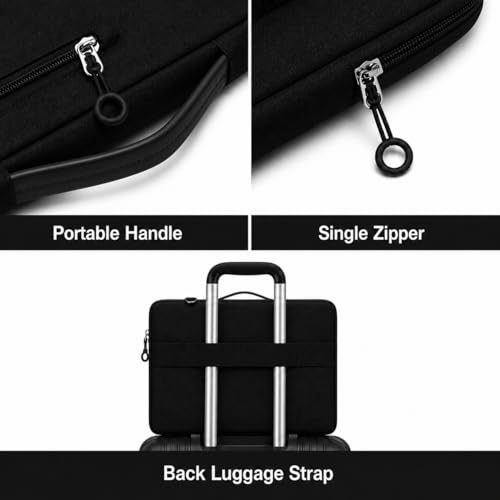 Image of Laptop Shoulder Sling Bag, Executive Business Travel Messenger Bag for Men & Women, Luxury Protective Laptop Case Compatible with MacBook, HP, Dell, Lenovo, Asus (Dark Brown)