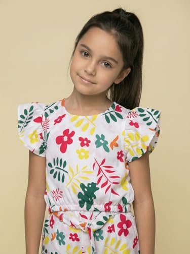 Image of Nautinati Girls Printed Top & Shorts Co-Ord Set | Age 2-10 Years
