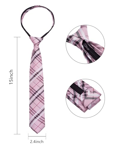 Alizeal Boys 15inch Length Novelty Woven Stripe Neckties for Age 8-142