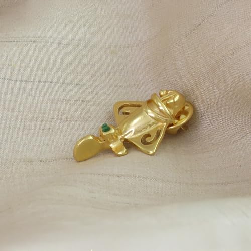 Image of Colombian Emerald & Multi-Material Options | Quimbaya Flyer Lapel Pin | Ancient Alien Golden Jets Collection