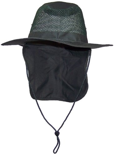 Image of Tropic Hats Summer Wide Brim Mesh Safari /Outback W /Neck Flap & Snap Up Sides
