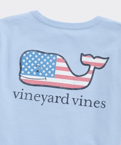 Image of Vineyard Vines Girls' Flag Whale Short-Sleeve Pocket Tee