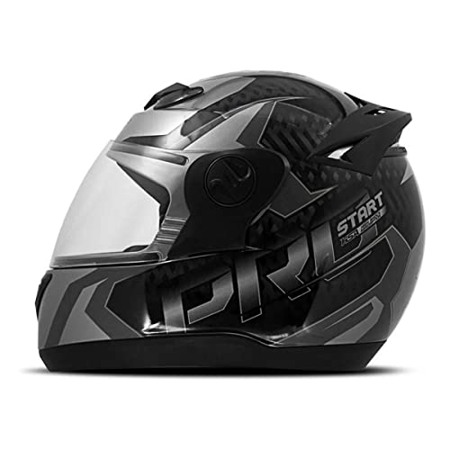 Capacete Evolution G7 Pro Tork Start Fundo Prata Tam.60 Cinza
