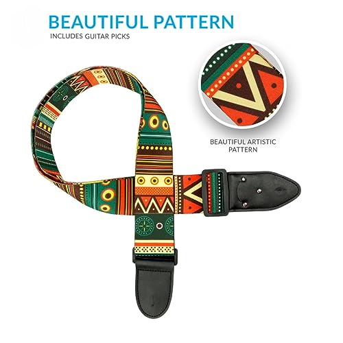 Image of DEVICE OF URBAN INFOTECH Guitar Strap Belt for Acoustic & Electric Guitar Adjustable Buckle Guitar Strap Modern Design Guitar Belt For Acoustic /Bass /Electric Guitars