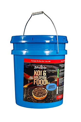 Blue Ridge Fish Food Pellets [14lb], Koi and Goldfish Growth Formula, Mini 1/8"