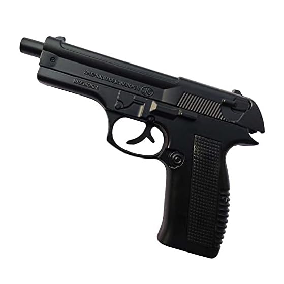 Image of 608 Lighter with Barrel Pull Back Heavy Metal Made Black Color Gun Shape Gas Lighter with PU Holster | Loading Feature Dummy Gun Jet Flame Butane Refillable Lighter